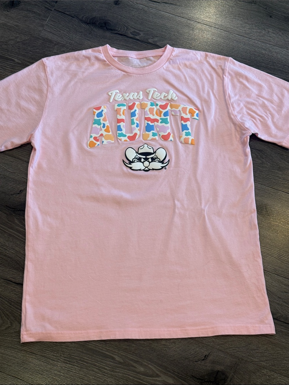 Texas Tech Red Raiders Spirit Pink Graphic Aunt Tee Football Baseball Softball